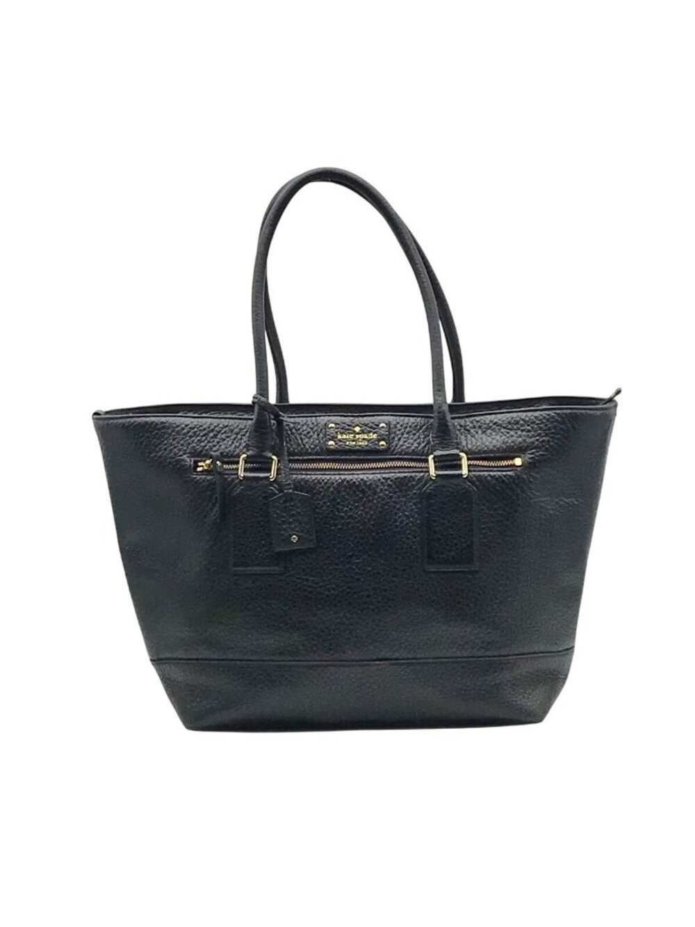 Kate Spade Black Pebbled Leather Bay Street Harmony Tote Bag